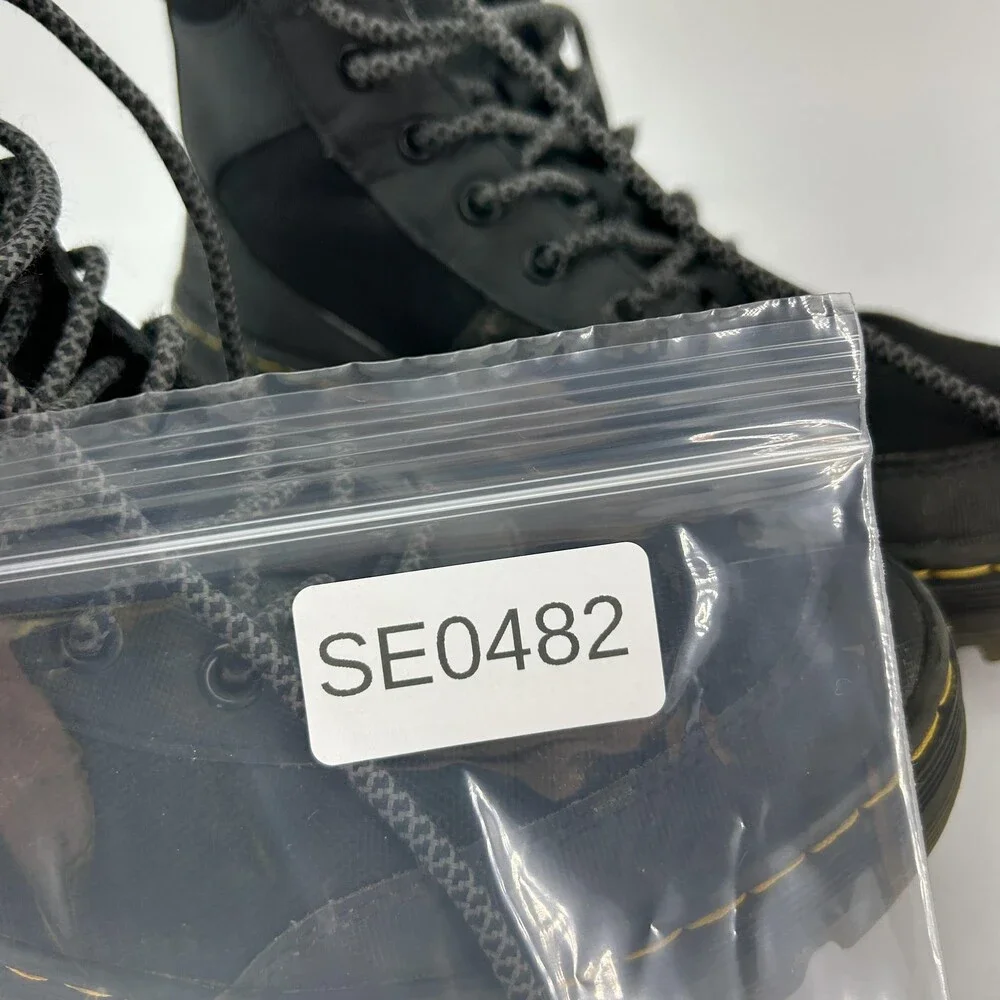 Dr. Martens Combs Tech Boots Mens Size 9 Poly Nylon Combat Ankle Lace Up